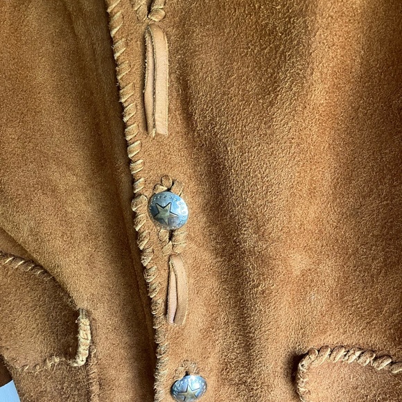 Vintage Hand made, genuine leather, Concho buttons, fringe, amazing jacket - Picture 3 of 5